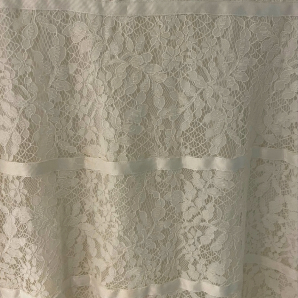 Nanette Lepore Women's White Floral Lace Cotton Dress. Quiet Luxury Academia Sz8 - Picture 9 of 13